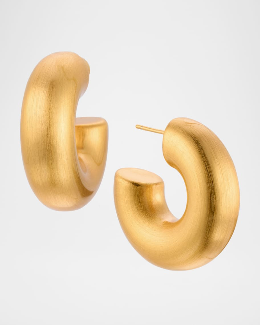 Brushed Gold Chunky Hoop Earrings | Neiman Marcus