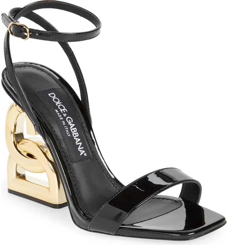 Logo Heel Ankle Strap Sandal | Nordstrom