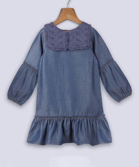 Beebay Navy Square-Collar Ruffle-Hem Shift Dress - Newborn, Infant, Toddler & Girls | Zulily