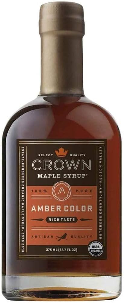 Crown Maple Certified Organic Amber Color Rich Taste Maple Syrup, Pure, Gluten Free, No Preservat... | Amazon (US)