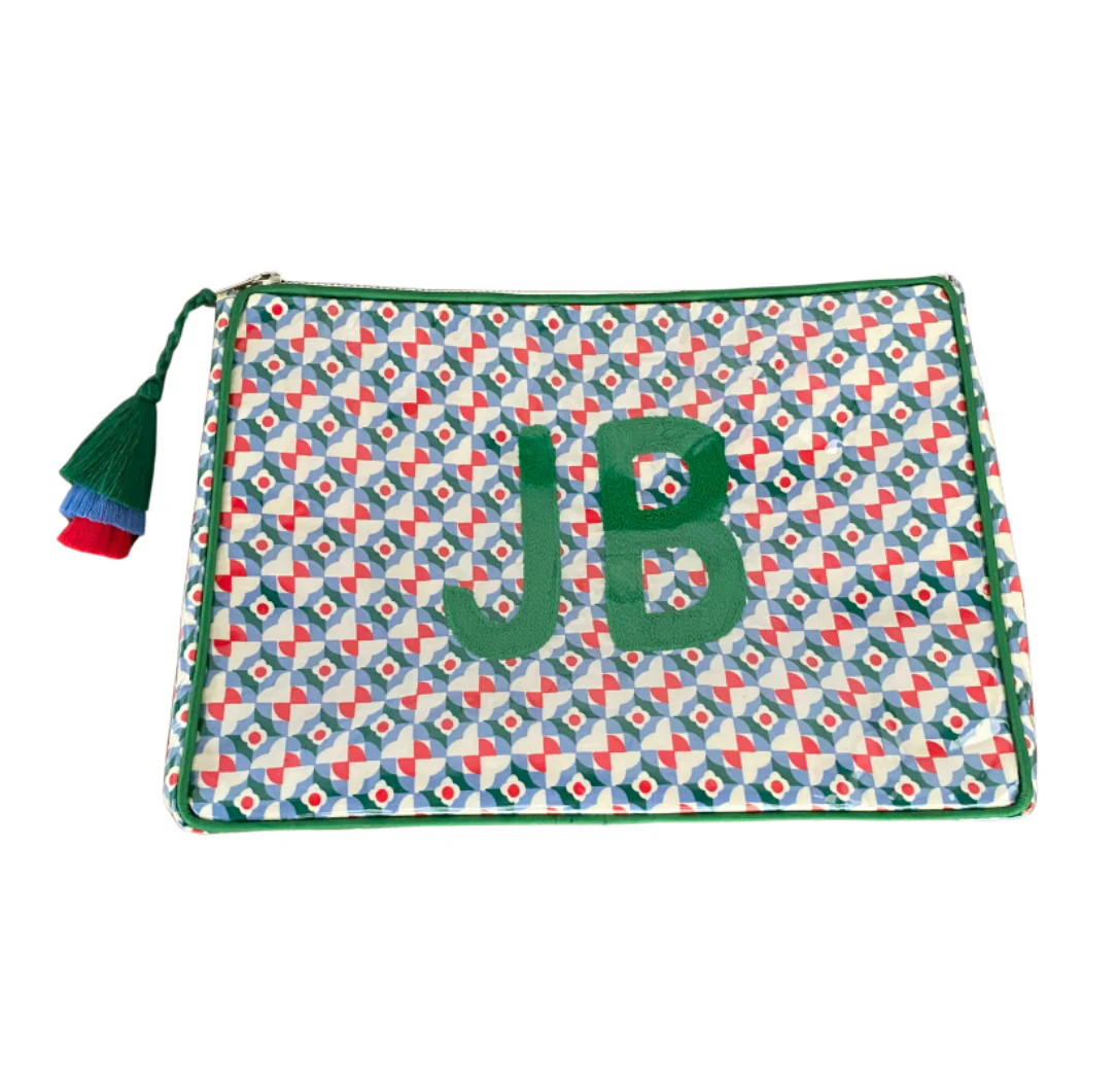 The OG India Bag - Red/Blue/Green - Monogrammed | Beth Ladd Collections
