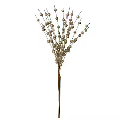 Holiday Living Gold Ball Spray Christmas Tree Pick | Lowe's