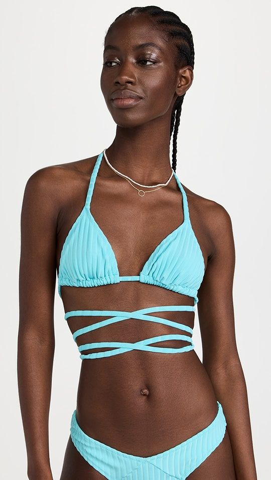The Alexia Solid Rib Bikini Top | Shopbop