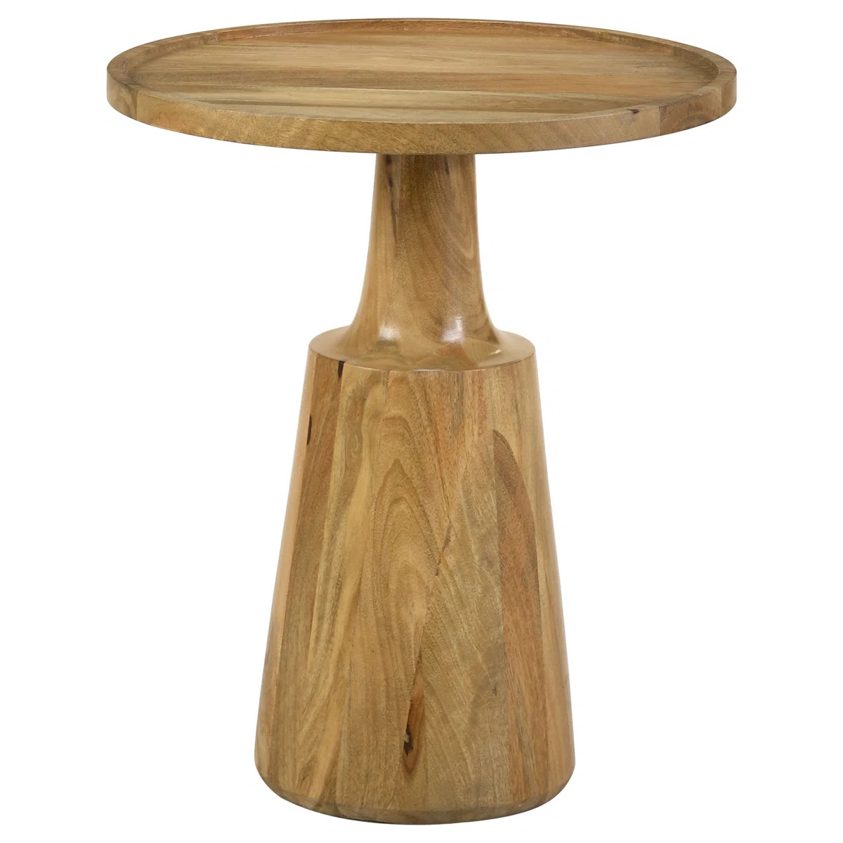 Daschle Round Solid Mango Wood Accent Side Table Natural | Wayfair North America
