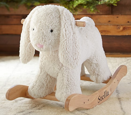 Sherpa Bunny Plush Rocker | Pottery Barn Kids