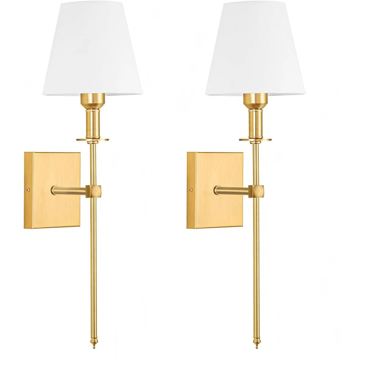 Rechargeable Battery Operated Wall Sconces, Set Of 2 With Wireless Remote - Dimmable Modern Cordl... | Wayfair North America