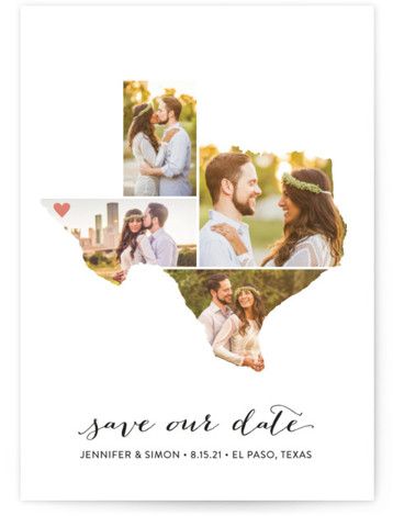 "Texas Love Location" - Customizable Save The Date Postcards by Heather B. | Minted