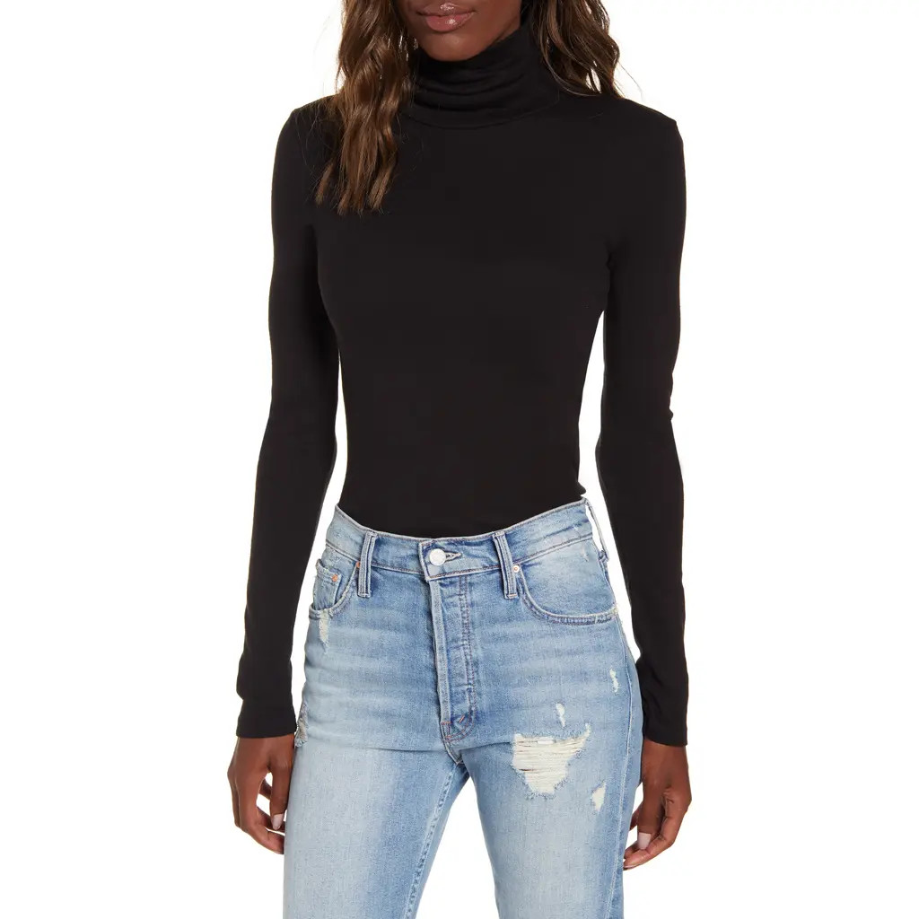 Splendid Classic Turtleneck in Black at Nordstrom, Size Large | Nordstrom
