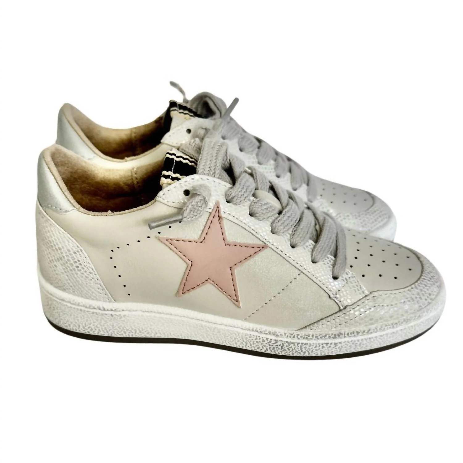 Girl's Paz Sneakers In Silver Snake | Shop Simon