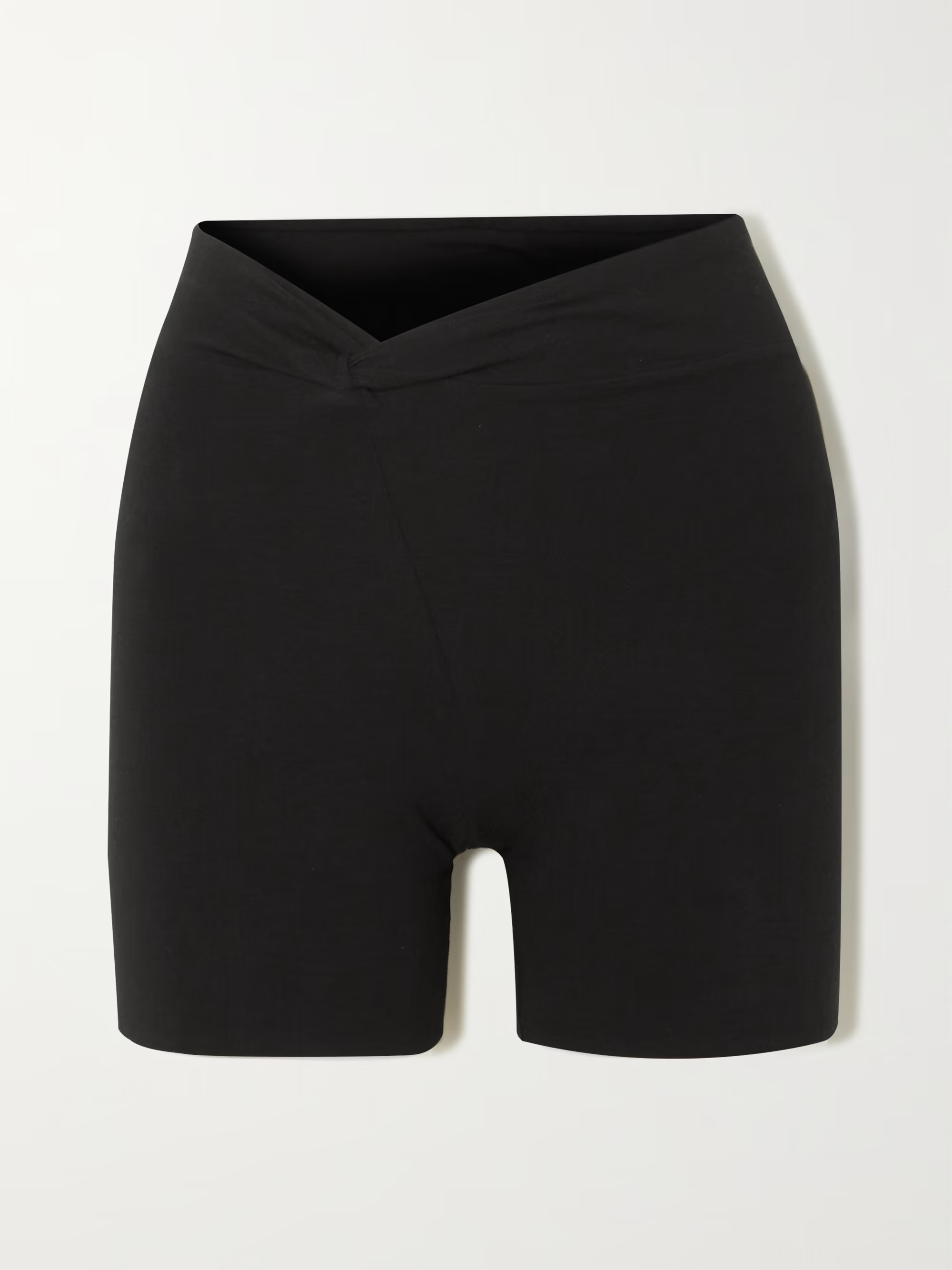 + NET SUSTAIN Demeter gathered stretch organic Pima cotton-jersey shorts | NET-A-PORTER (US)