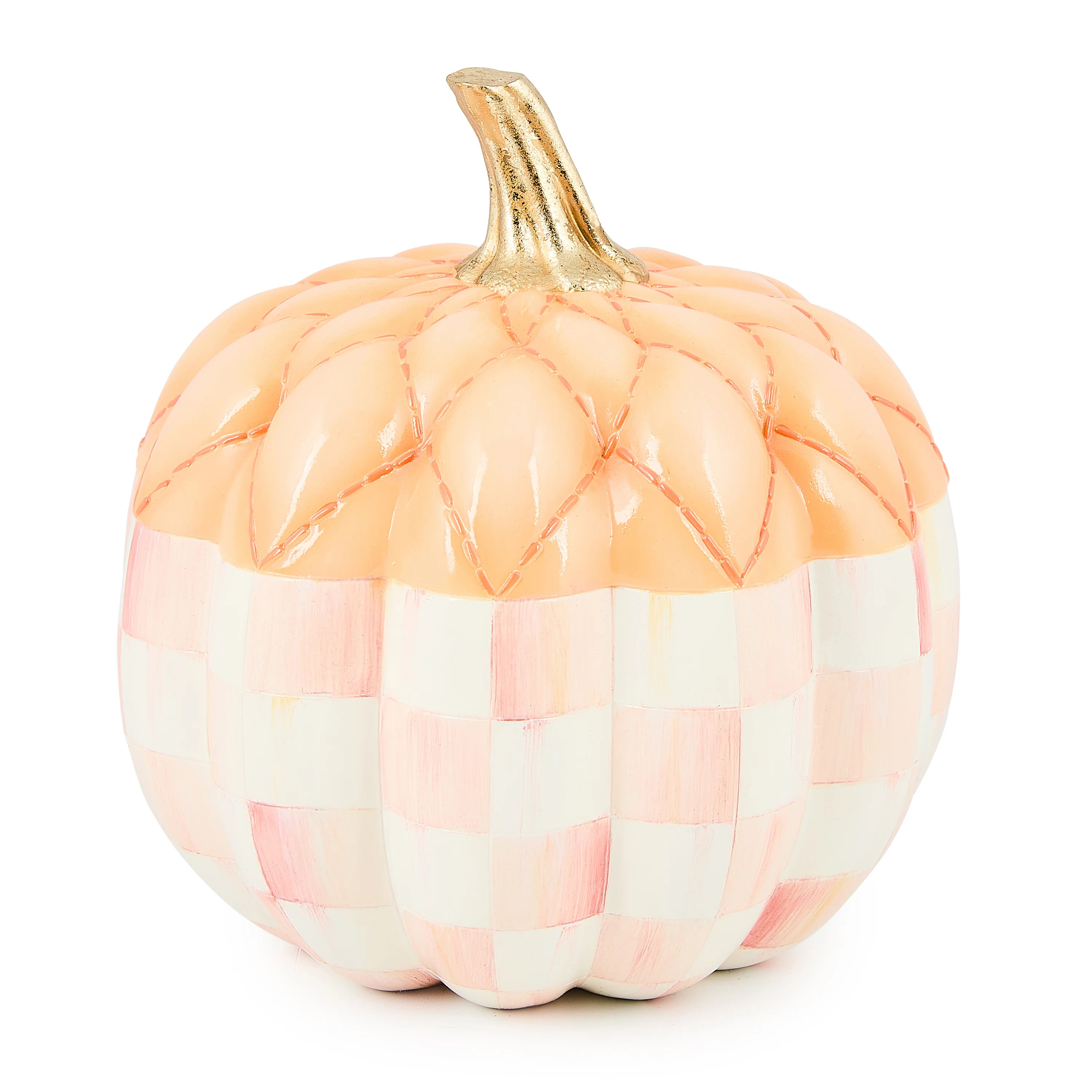 Rosy Check Fairytale Quilted Pumpkin | Wayfair North America