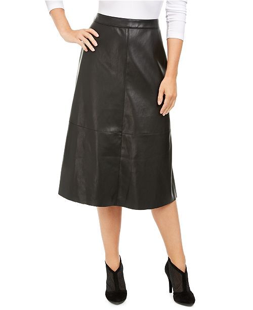 Alfani Faux-Leather A-Line Skirt, Created for Macy's  & Reviews - Skirts - Women - Macy's | Macys (US)