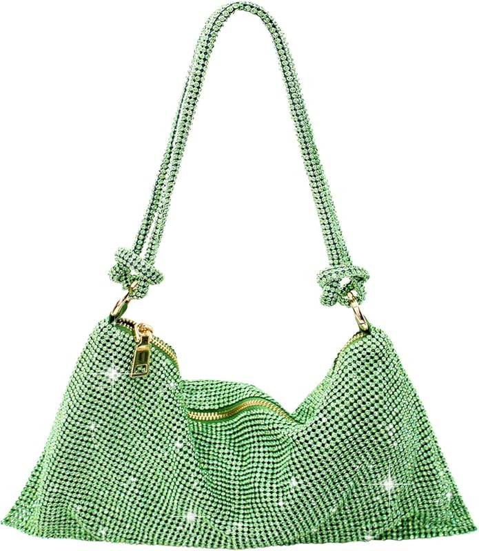 Silver Rhinestone Purse for Women Evening Sparkly Gold Clutch Formal Bag Glitter Handbag for Prom Pa | Amazon (US)