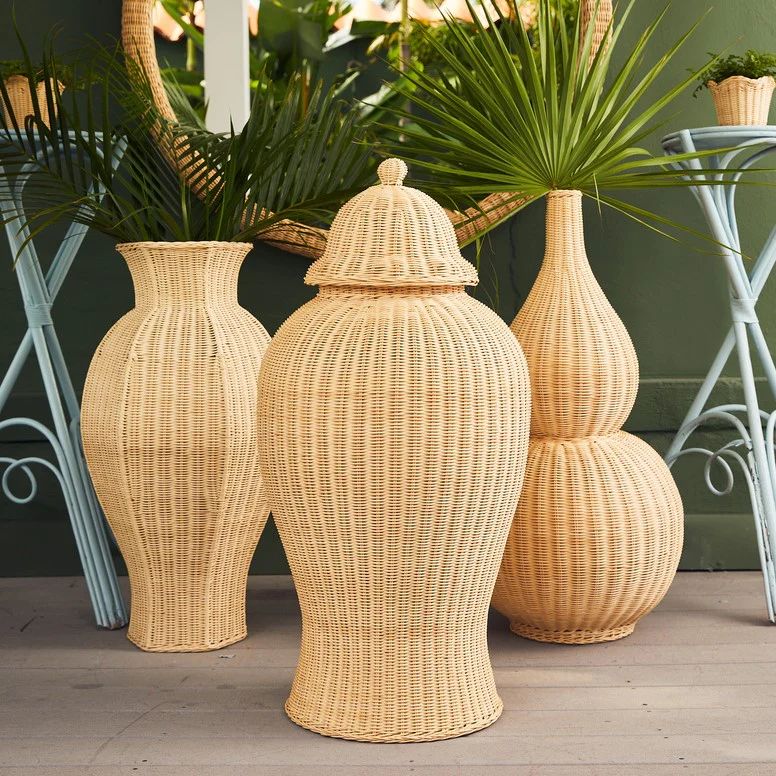 Wicker Ginger Jar | Amanda Lindroth