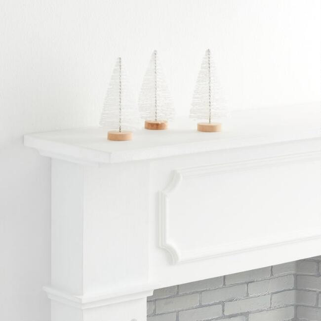 White Bottlebrush Tree Decor 3 Pack | World Market