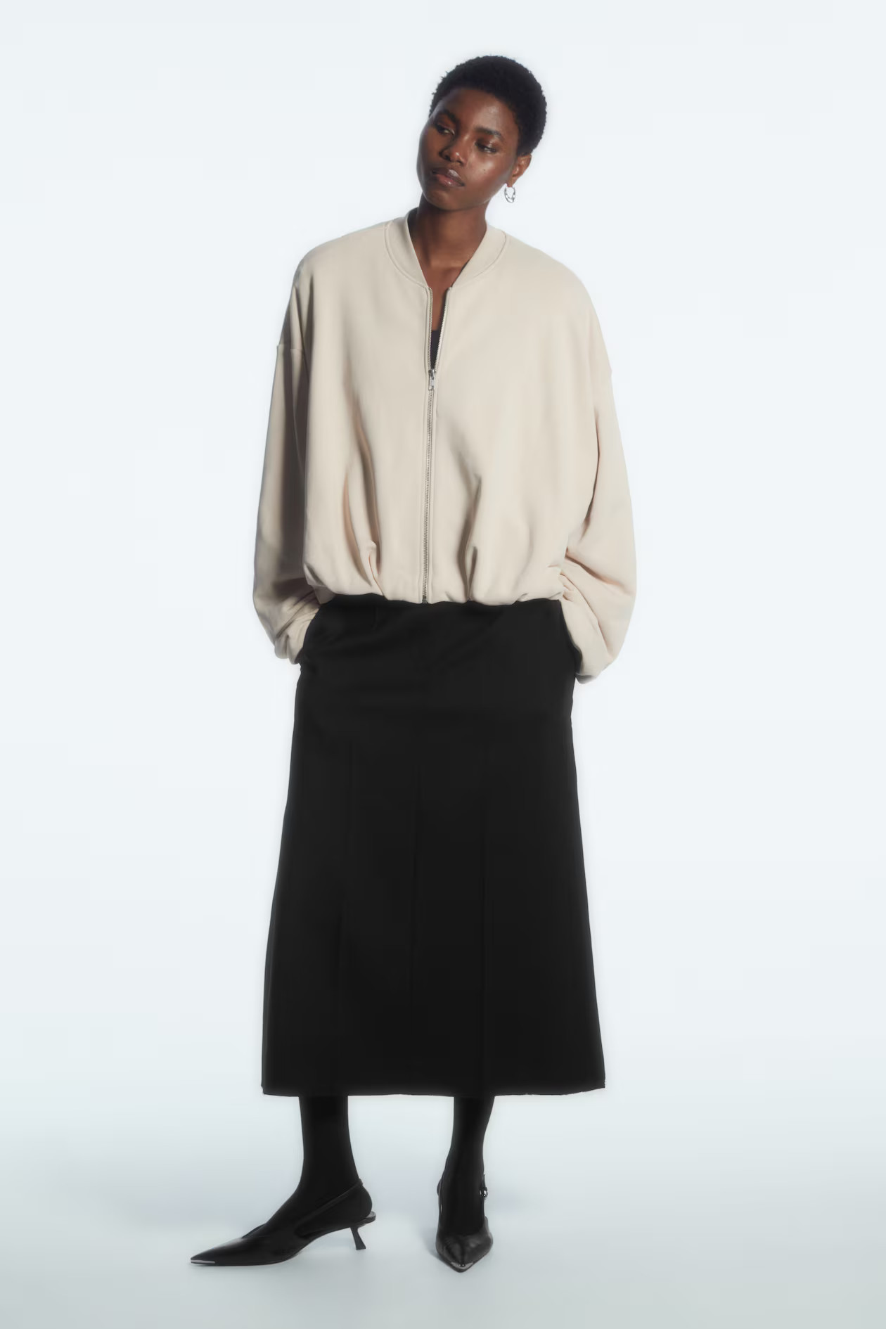 OVERSIZED JERSEY BOMBER JACKET | COS (AU)