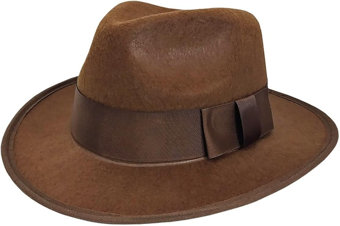 Nicky Bigs Novelties Mens Costume Accessory Adventurer Explorer Fedora Hat, Brown, One Size | Amazon (US)