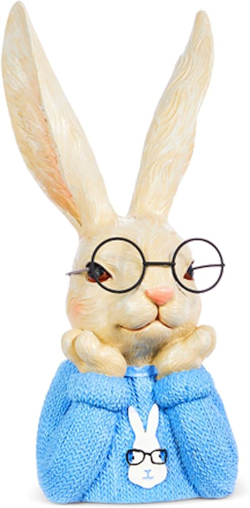 The Bridge Collection 10.25" Bunny with Glasses and Sweater Figurine - Pastel Easter Decorations ... | Amazon (US)