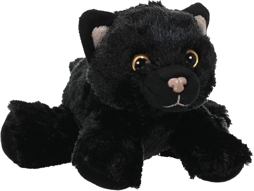 Wild Republic Black Cat Plush, Stuffed Animal, Plush Toy, Gifts for Kids, Hug’Ems 7" | Amazon (US)