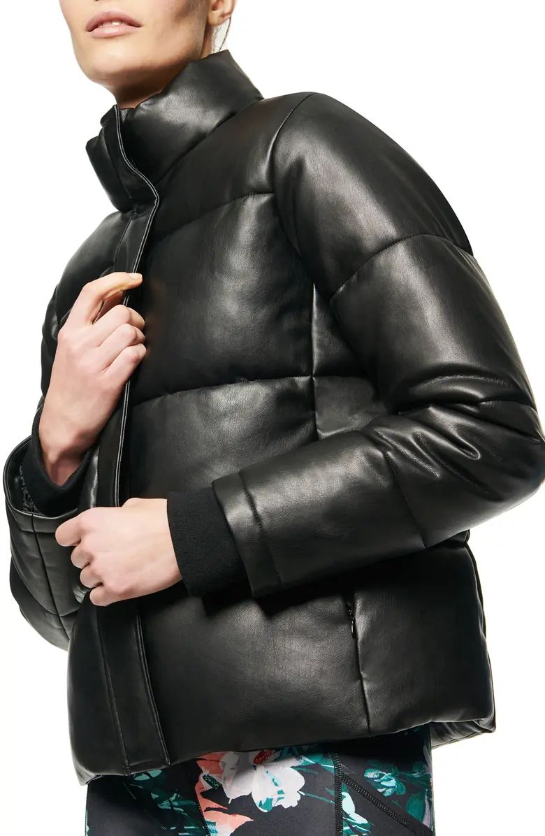Faux Leather Puffer Jacket | Nordstrom Rack