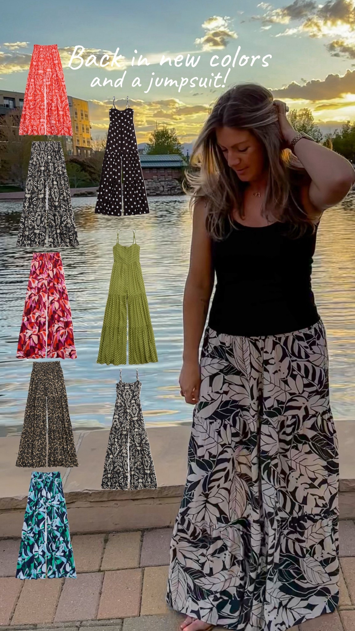 My wide leg pants from last year are back in new colors and a jumpsuit! Available in tall!!! 

#LTKOver40 #LTKTall #LTKSaleAlert