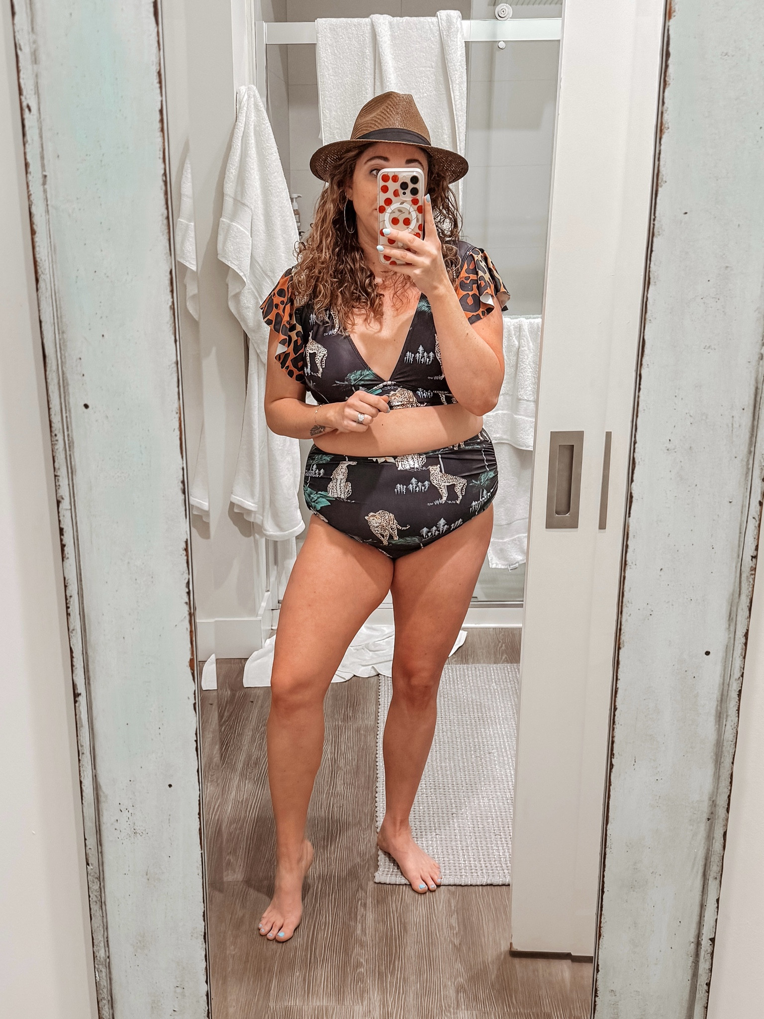 Another cute and fun print for a bathing suit for any beach or tropical vacation! 
Runs a tad small so definitely size up if in between sizes! Wearing an XL 

#LTKTravel #LTKSwim #LTKMidsize