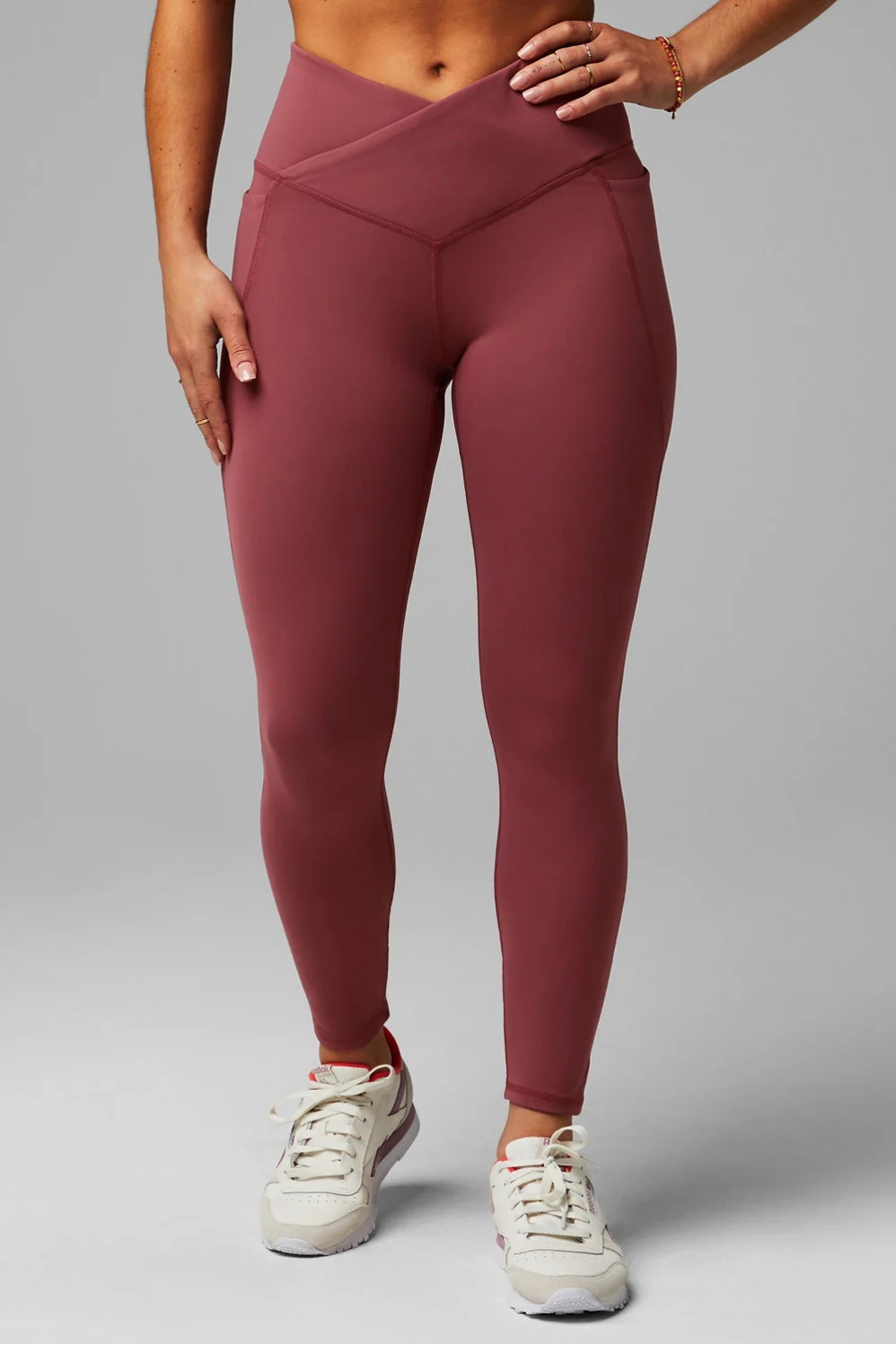 Oasis PureLuxe HW Crossover 7/8 Legging | Fabletics - North America