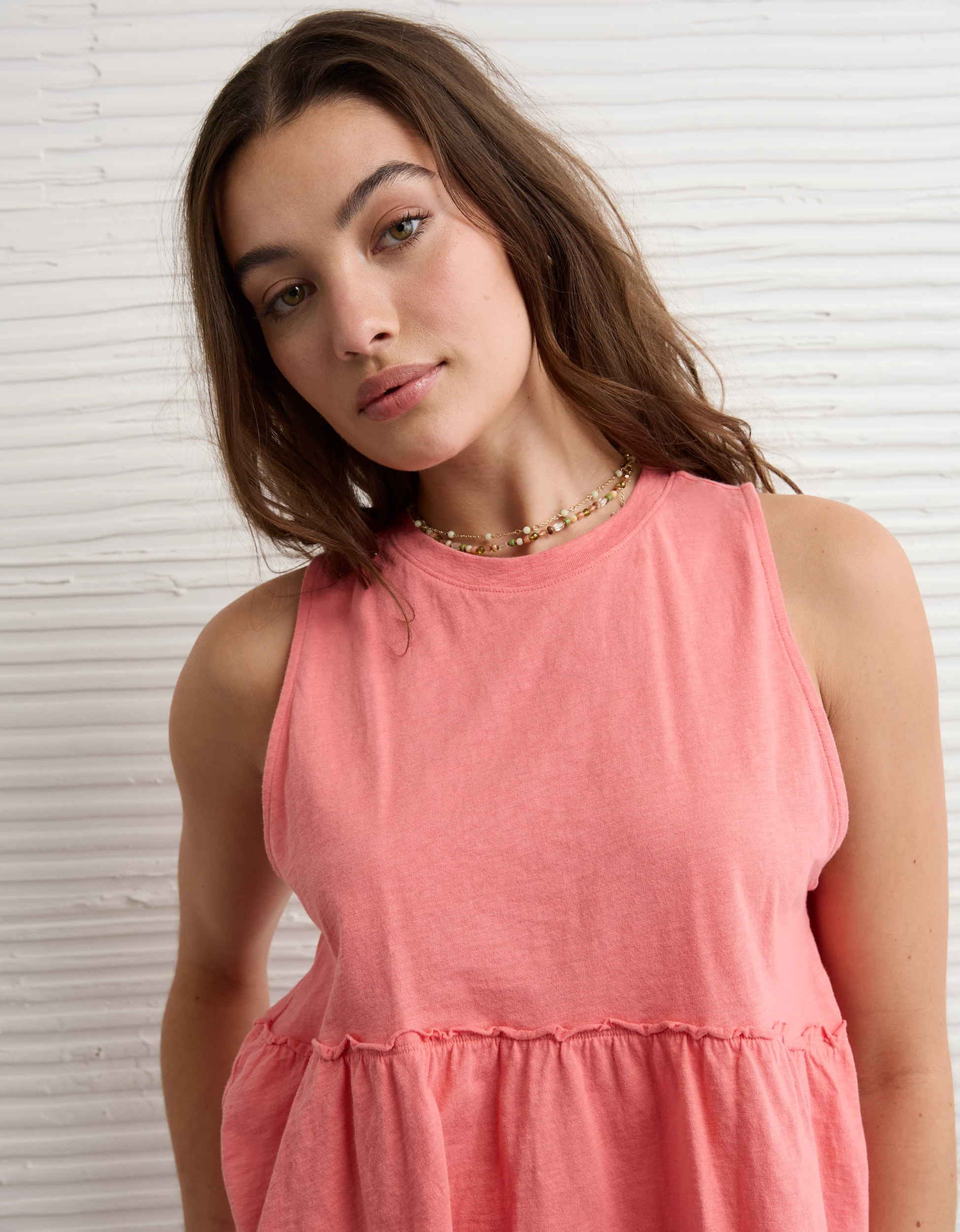 AE Sunchaser Tie-Back Babydoll Tank Top | American Eagle Outfitters (US & CA)