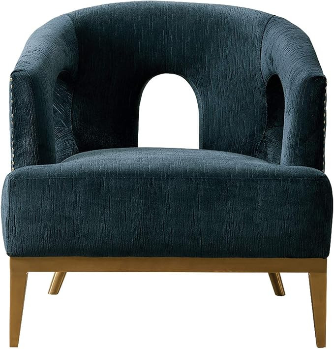 Acanva Velvet Sofa Accent Chair, Modern Armchair for Living Room Bedroom Home Office with Tapered... | Amazon (US)