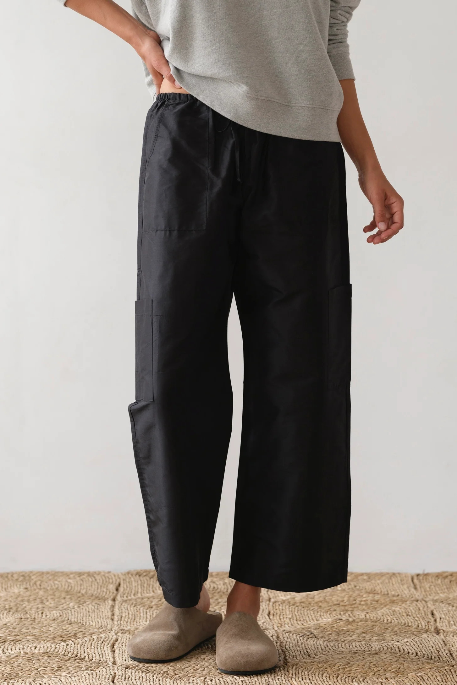 The Taffeta Drawstring Cargo Pant | DONNI.
