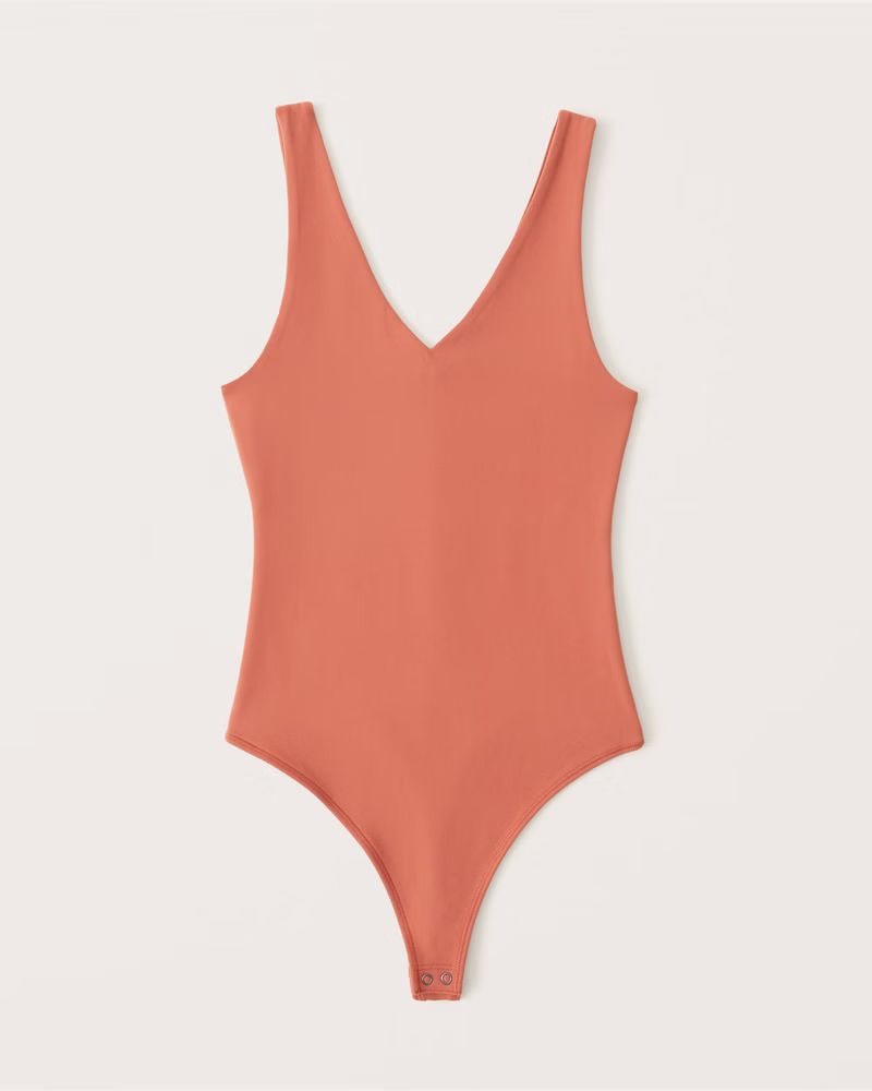 Double-Layered Seamless V-Neck Bodysuit | Abercrombie & Fitch (US)