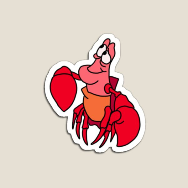 "The little mermaid Sebastian sticker" Magnet for Sale by Laurenlizfox | Redbubble (US)