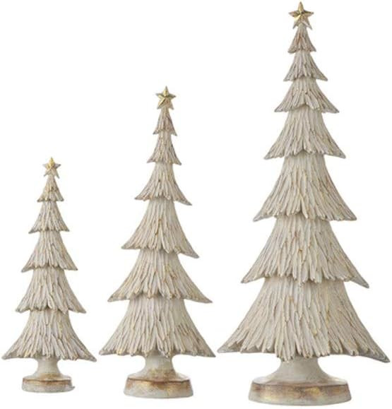 RAZ Imports 2021 Oh Holy Night 20-inch White Washed Table Top Tree, Set of 3 | Amazon (US)
