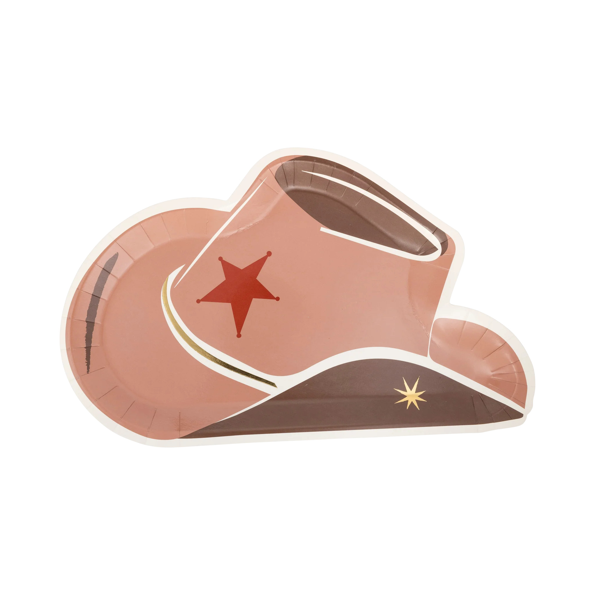 Cowboy Tan Hat Paper Plate | My Mind's Eye