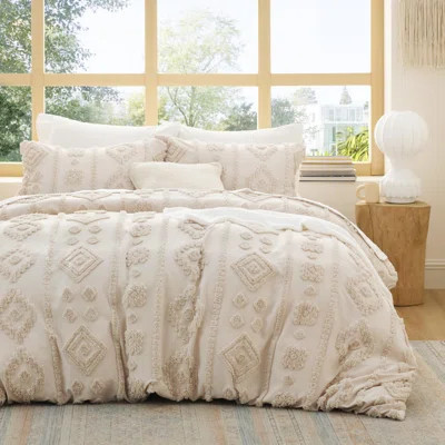 Bedsure Boho Tufted Duvet Cover Set - Jacquard Embroidery, Farmhouse  Bedding for All Seasons （Set Of 3） | Wayfair North America