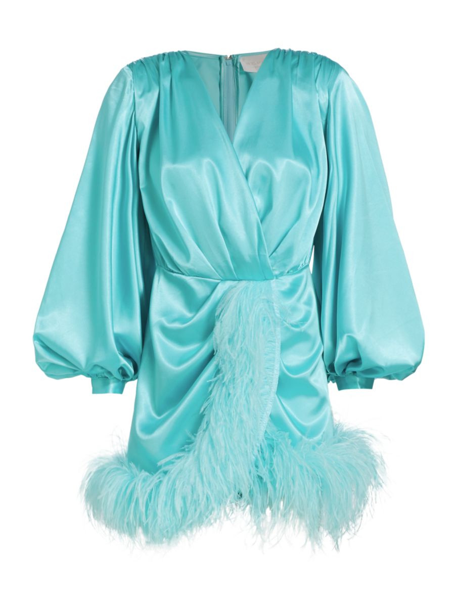 Farah Feather-Hem Minidress | Saks Fifth Avenue