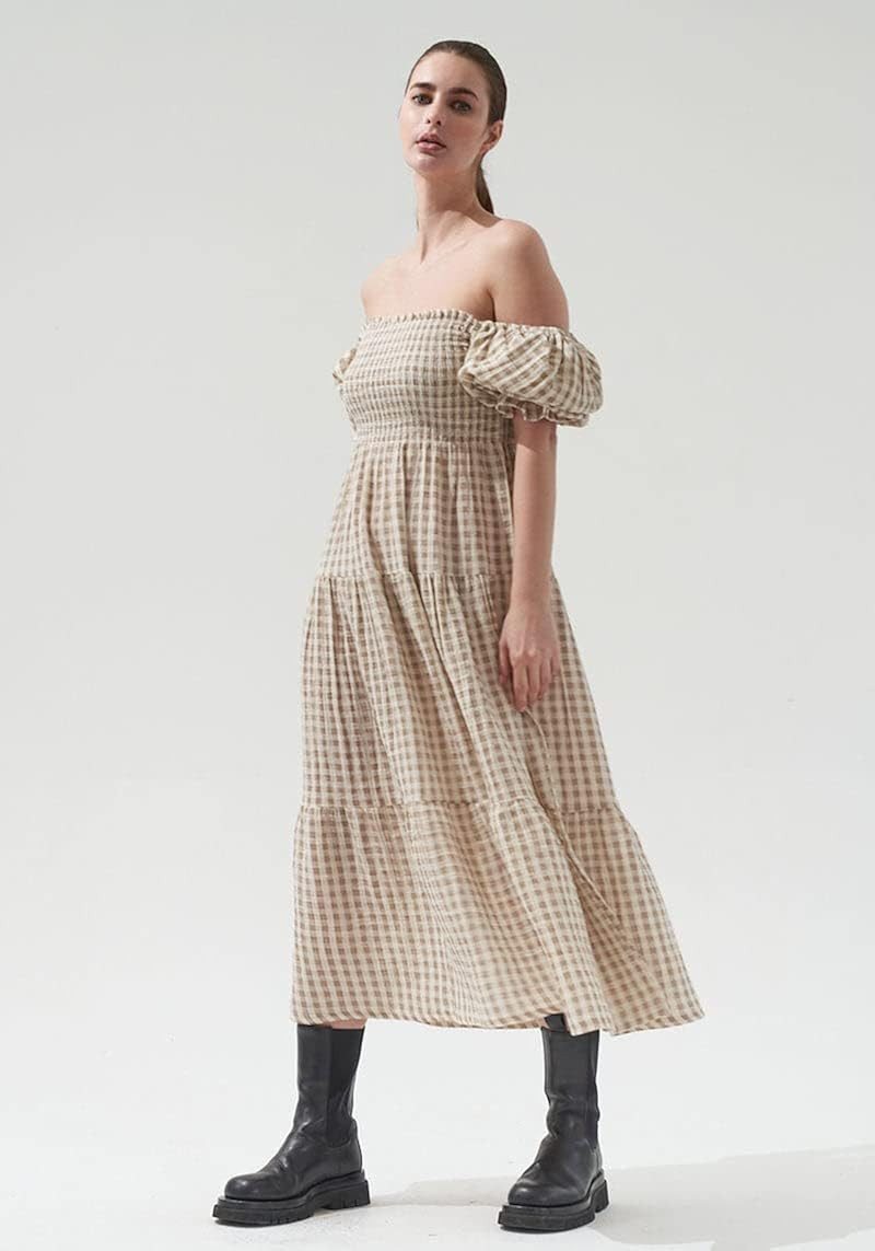 NOTHING FITS BUT Women’s Classic Nursing Cotton Dress, Muslin Gingham Kiko Maternity Gown, Casu... | Amazon (US)