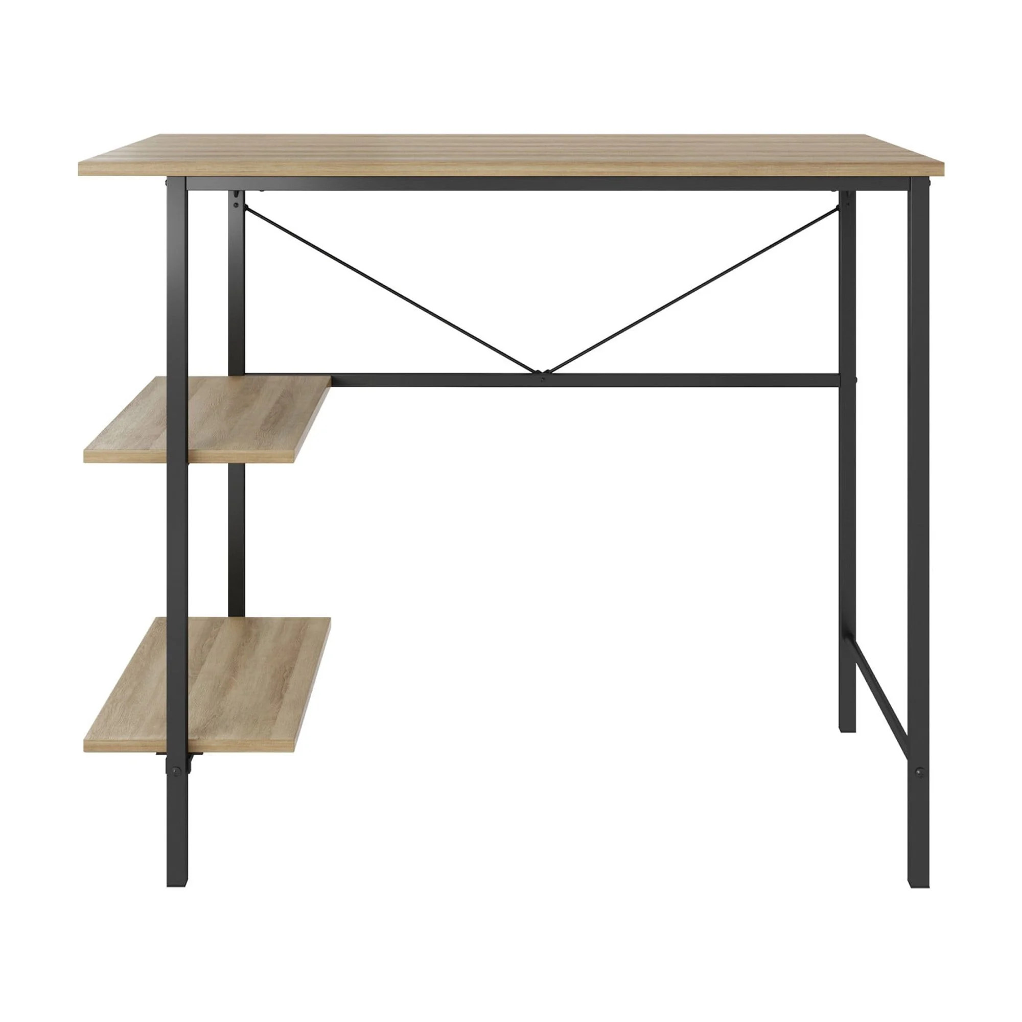 Mainstays Pierce 30 inch Tall Storage Desk, Oak | Walmart (US)