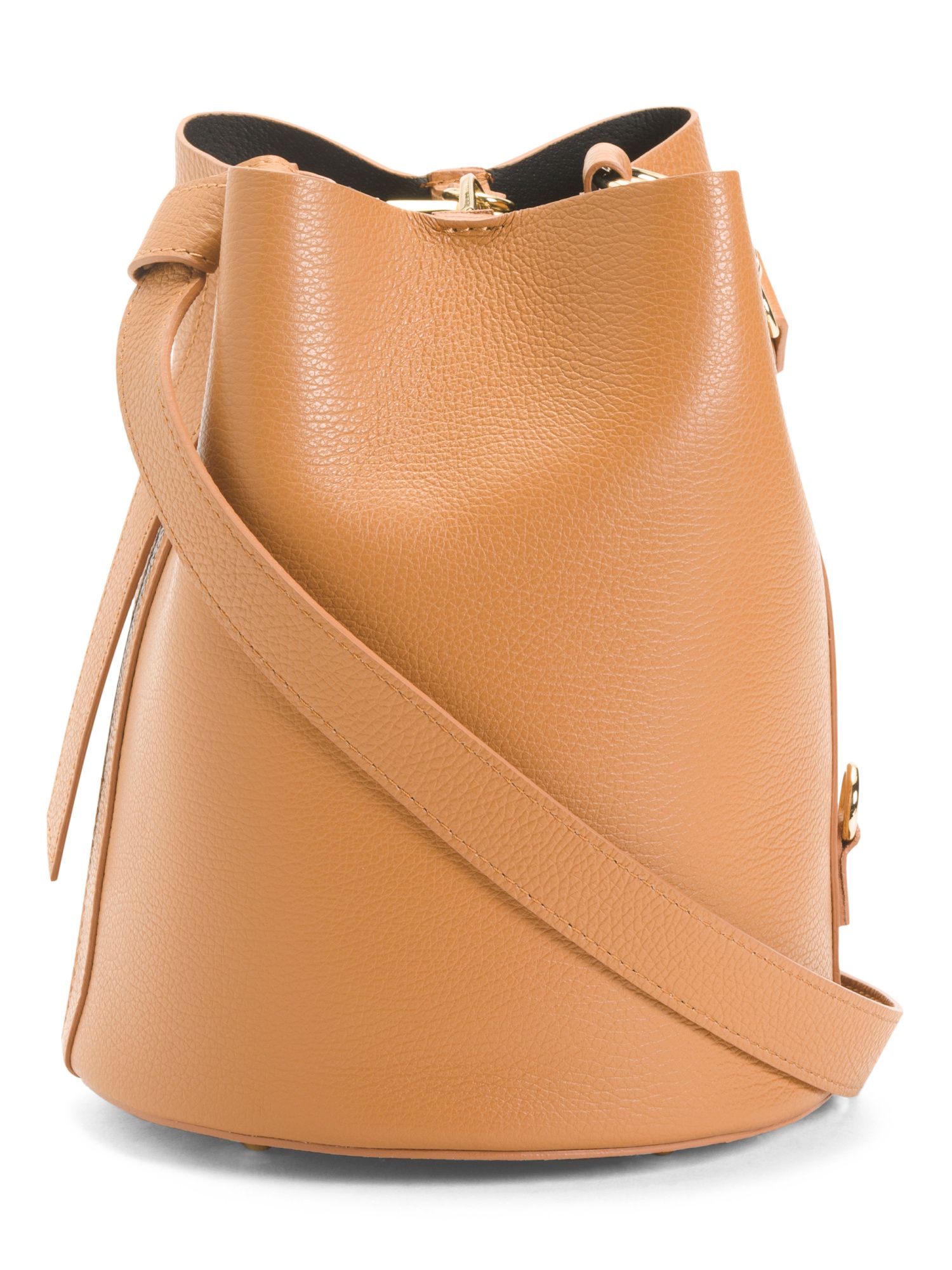 Made In Italy Dog Leash Top Leather Tote | TJ Maxx