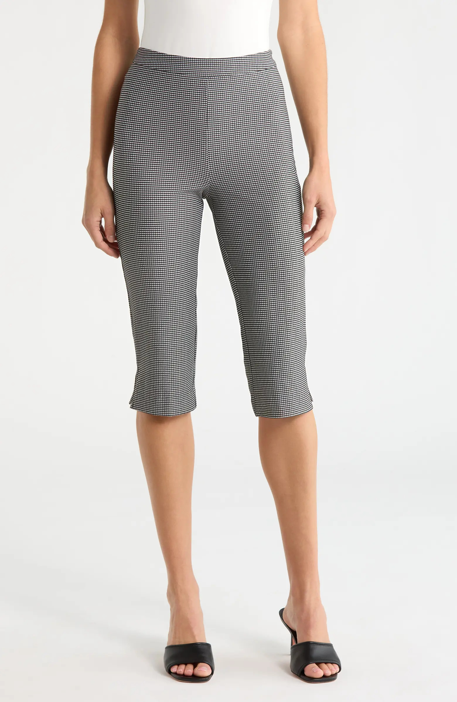 Brecklynn Gingham Capri Pants | Nordstrom
