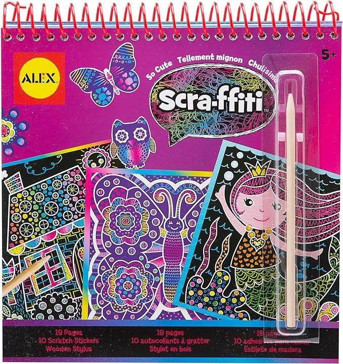 Alex So Cute Scra-ffiti Sketch Drawing Pad Kids Art Supplies | Amazon (US)