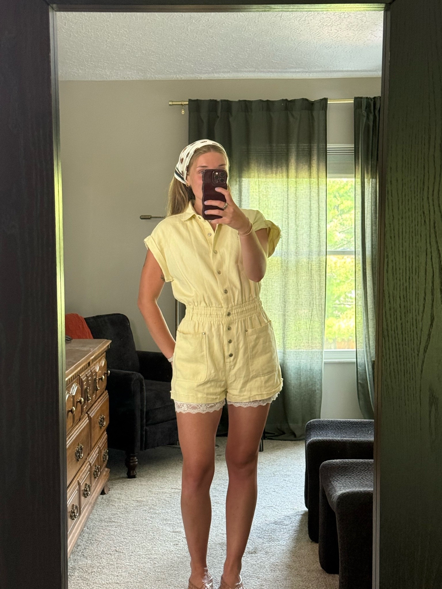 This romper is lightweight, flattering, and even cuter paired with lace slip shorts underneath. finished it off with my favorite jelly sandals and a Target scarf for the easiest elevated summer look!

#LTKStyle #LTKFinds #LTKSummer #AmazonFashion #AmazonFinds #TargetStyle #ButterYellow #SummerStyle #RomperStyle #JellySandals #CoastalStyle #EffortlessStyle #CasualChic #NeutralStyle #EverydayOutfit #VacationStyle #SummerOutfit #OOTD #StyleInspo #AffordableFashion

#LTKmomlife #LTKootd #LTKmorningroutine