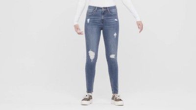 Women's High-Rise Distressed Skinny Jeans - Wild Fable™  (Regular & Plus) Medium Wash | Target