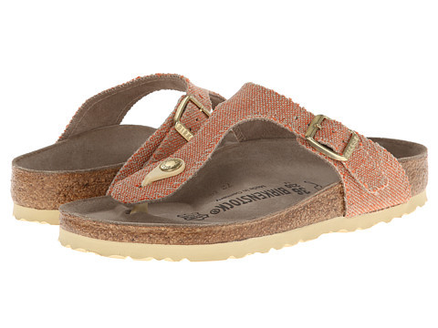 Birkenstock Gizeh (Orange Linen) Women's Shoes | 6pm