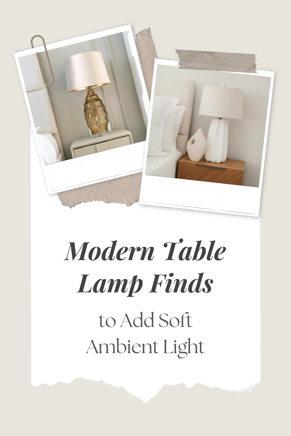 Modern Table Lamp Finds to Add Soft Ambient Light

Discover modern table lamp finds to add soft ambient light and elevate your home with warm, calming glow. From sculptural ceramic bases and elegant glass lamps to minimalist neutral designs with linen shades, these pieces create a cozy, inviting atmosphere in bedrooms, living rooms, and entryways. Perfect for modern organic interiors, Scandinavian decor, and timeless neutral styling. Add layered lighting that feels effortless, warm, and refined while enhancing your evening routine and everyday comfort. modern table lamps, soft ambient lighting, cozy bedroom decor, living room lighting ideas, bedside lamp inspiration, neutral home decor, elegant lighting accents, warm glow aesthetic, minimalist interior styling 

 #LTKmorningroutine #LTKHome #LTKSaleAlert