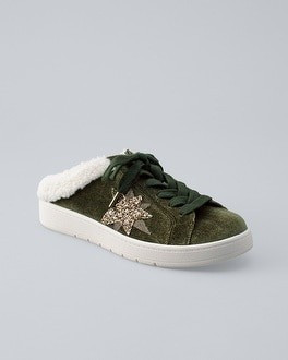 Faux Fur-Lined Sneaker Mules | White House Black Market