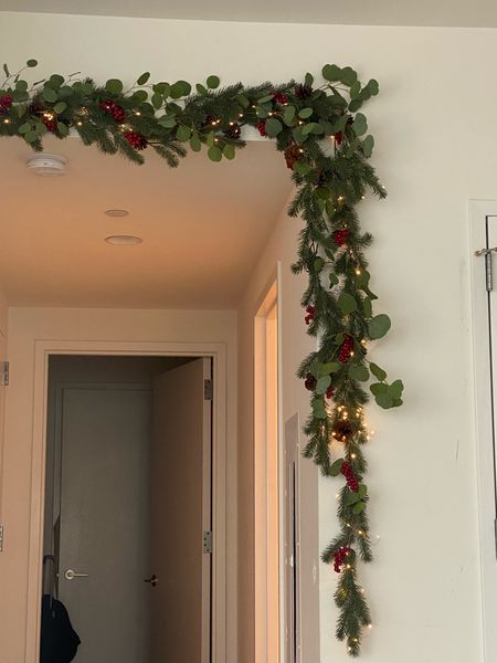 DIY garland under $50! I used 3 of the faux garlands on sale for $9.99 each, mixed in 2 bouquets of live eucalyptus and mixed in battery mini lights! 


#LTKhome #LTKHoliday #LTKsalealert