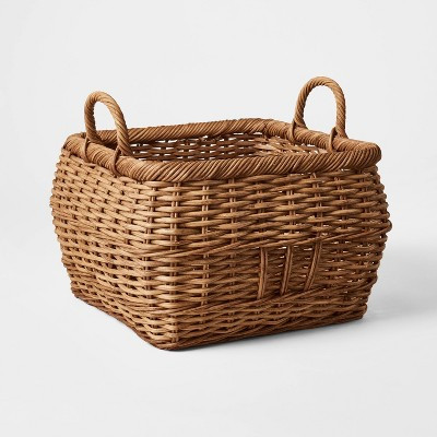 Medium Square Rattan Harvest Basket - Threshold™ designed with Studio McGee | Target