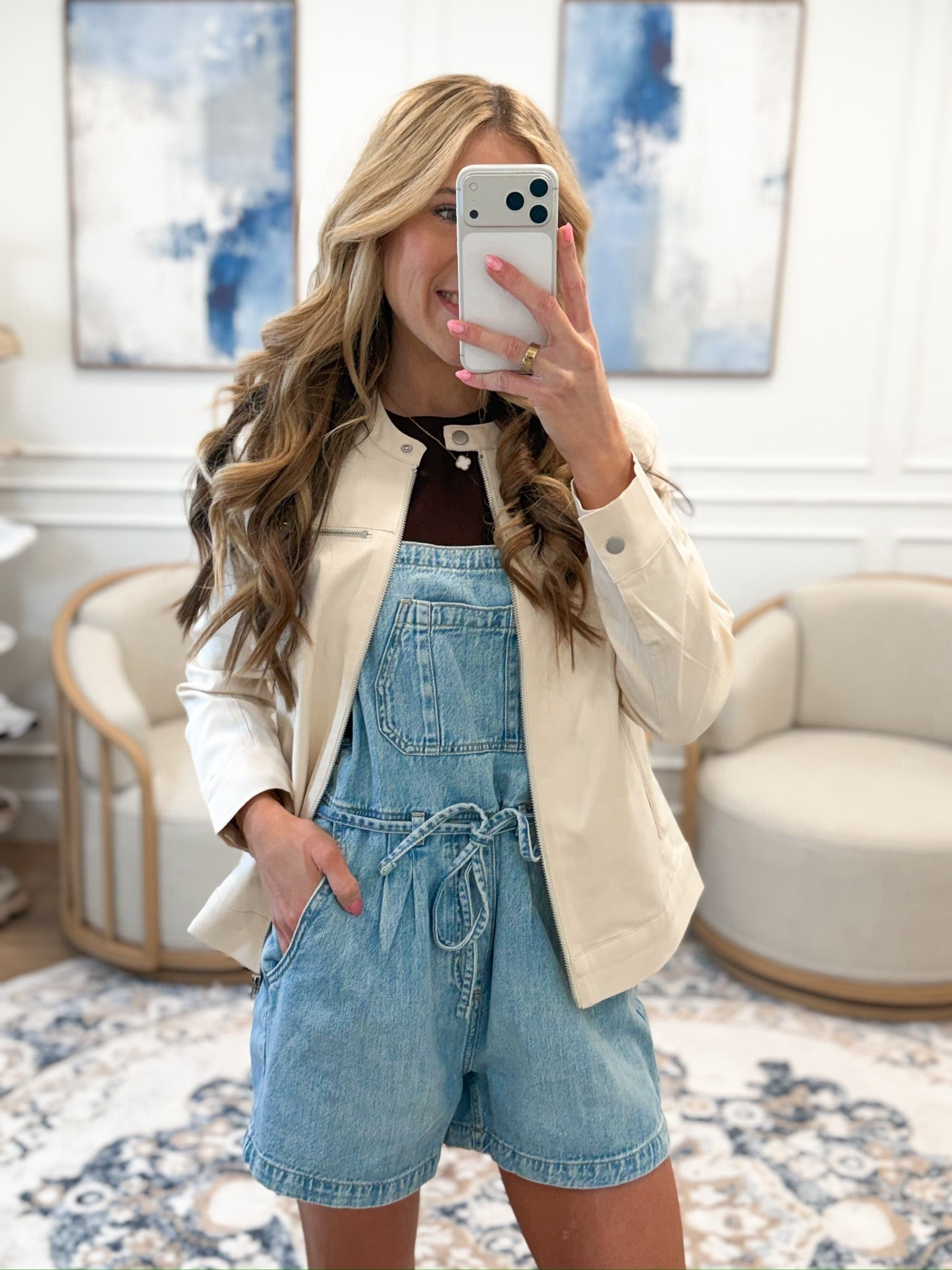 New at @Maurices! This cream faux leather moto jacket from Maurices is a spring wardrobe essential — zip front, snap collar detail, and it makes absolutely everything look more polished. The ultimate layering piece. 

#LTKSeasonal #LTKTall #LTKootd