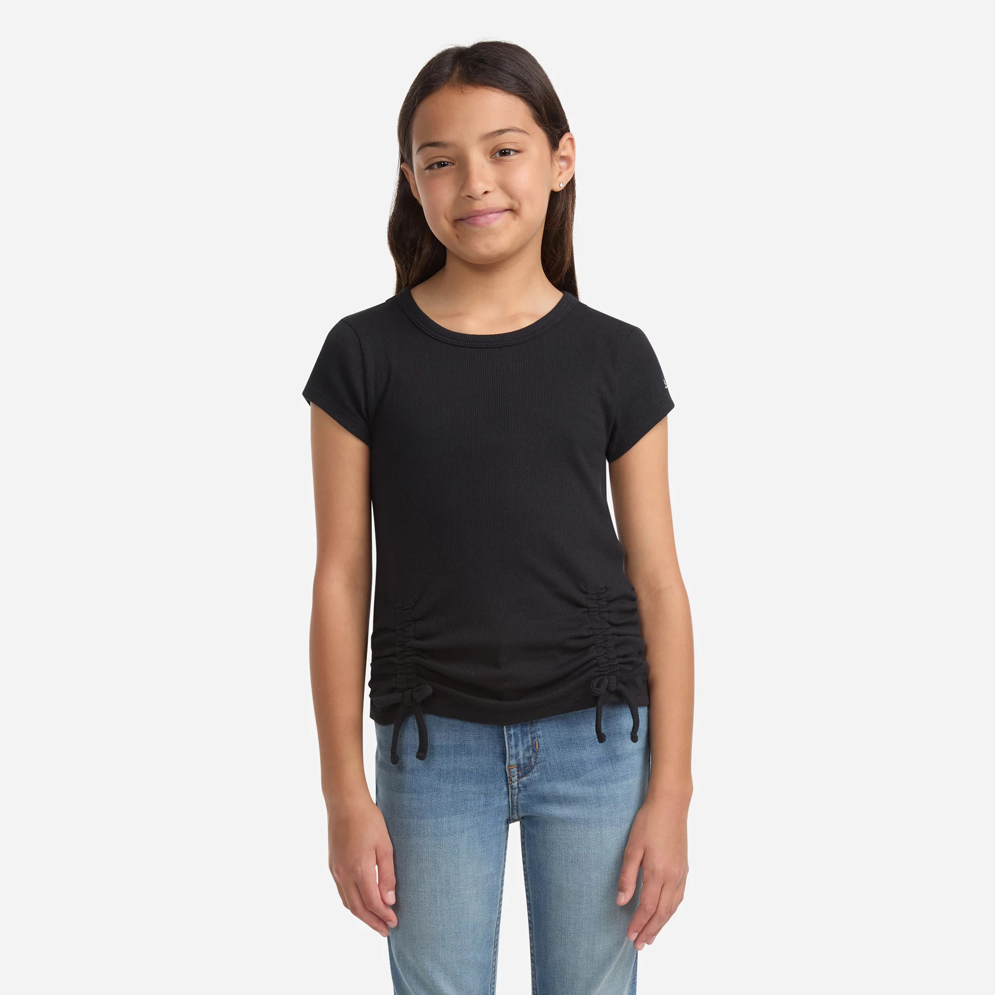 abercrombie kids ruched side bow tee, Size 7/8, Anthracite | DICK'S Sporting Goods